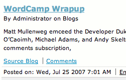 do not blog as administrator