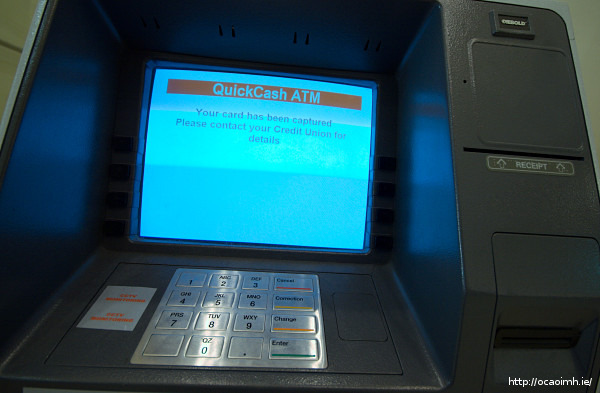 Your card has been captured by the atm