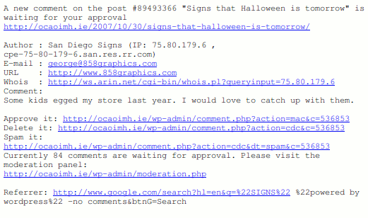 How to spam a niche blog