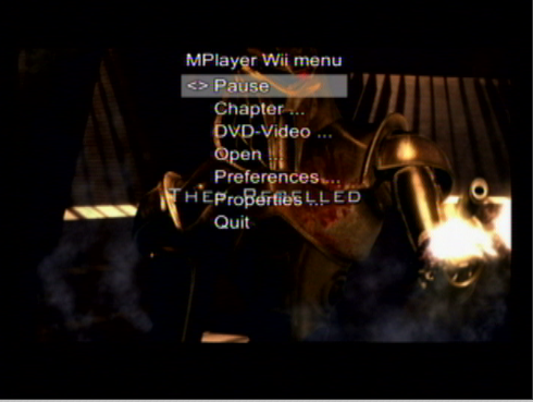 Mplayer playing DVD on Wii Console