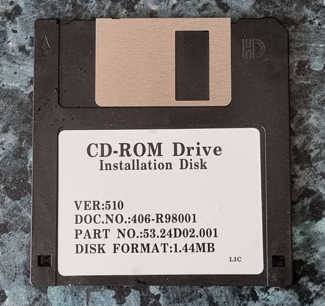 CD-ROM Drive Installation Disk
