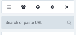 The search box from the Mastodon web client.